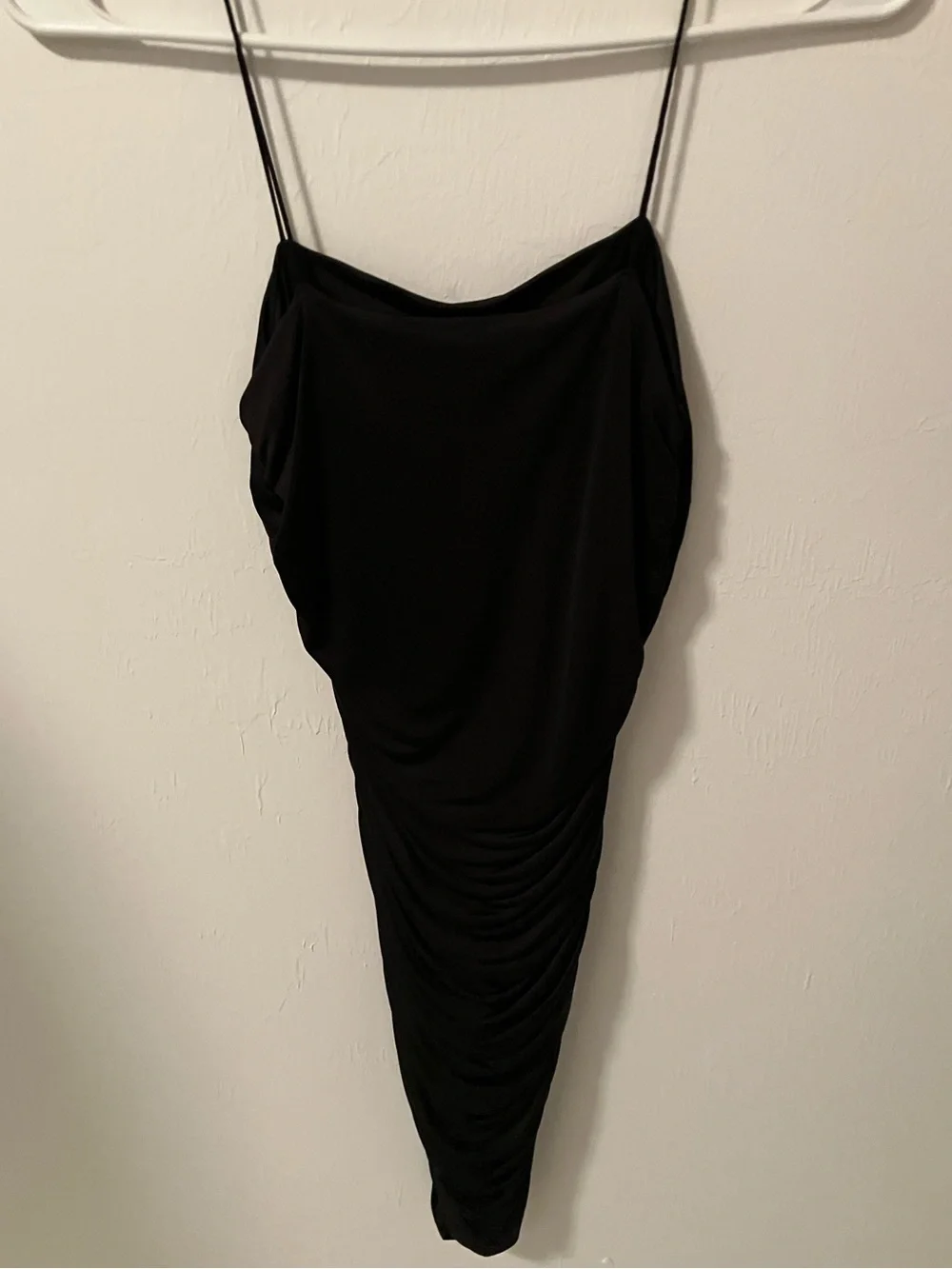Ruched Mini Dress with Spaghetti Straps - Picture 1 of 7